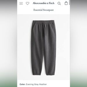 Abercrombie Essential Sweatpant - Evening Grey Heather